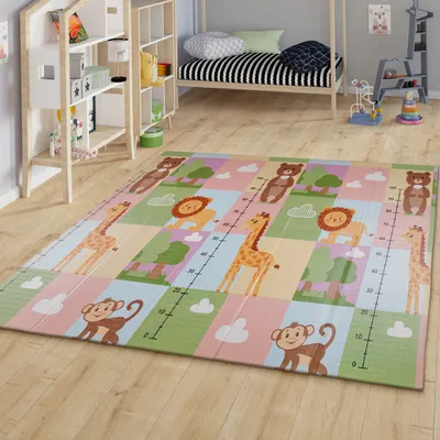 Produktbild von TT Home Kinder Matte Faltbare Spielmatte Krabbelmatte Wendbar Tier Motiv Zahlen Größe 150x200 cm