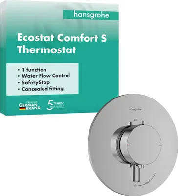 Produktbild von hansgrohe Thermostat UP Ecostat Comfort S Fertigset 1 Verbraucher chrom, 1 Stk.