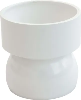 Produktbild von INEFA Bogenstück für Rohrbogen, PVC DN50 / 50mm Weiß Rohrverbinder, Dachrinnenzubehör, einfache Steckmontage,  Germany