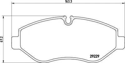 Produktbild von Brembo Bremsbelagsatz, Scheibenbremse Vorderachse P A6 026