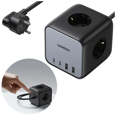 Produktbild von Ugreen CD268, Drinnen, AC, 1,8 m, Grau, Schwarz