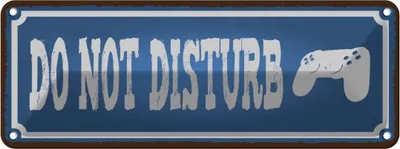 Produktbild von vianmo Blechschild 10x27 cm do not disturb nicht stören