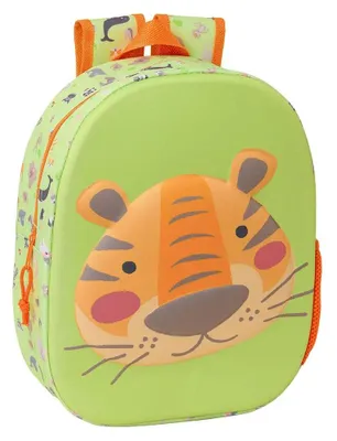 Produktbild von Safta Tiger 3d 8.64l 32x43x14 Cm 622546890 Rucksack Grün  Kinder Grün One Size