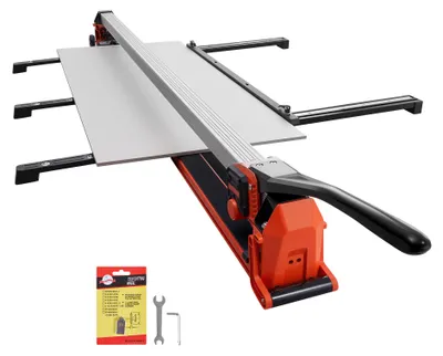 Produktbild von SucceBuy Fliesenschneider 1600 mm, Schneidgerät mit Führungsschiene & beweglichem Kopf, Präzisionsausrichtung, Wolframkarbid-Schneidrad, klappbare Stützbeine mit Rollen, geeignet für Keramik-, Boden- & Wandfliesen