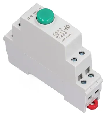 Drukknopschalter 230V AC 2NO 2NC DIN-Schiene Grün