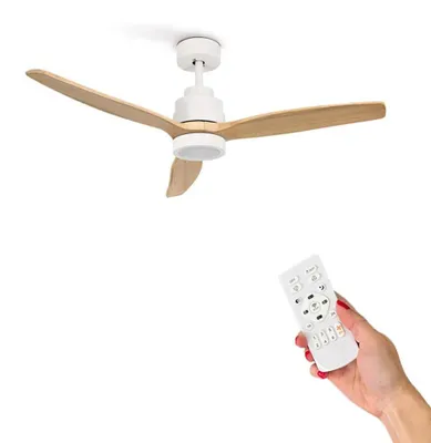 Image de Ventilateur de plafond, pales rétractables, télécommande, U
