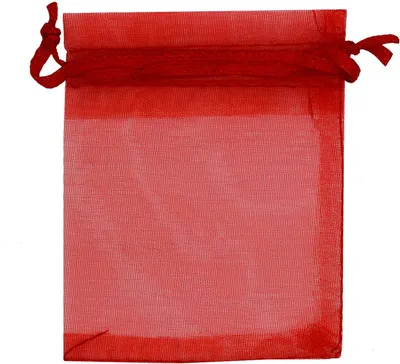 Organza-Beutel 50 Stück Geschenkbeutel Organzabeutel Gastgeschenk 9x7cm rot