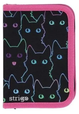 Image de Trousse scolaire à deux rabats STRIGO cats