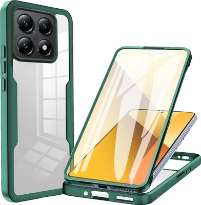 Obrázek produktu pro Pouzdro pro Xiaomi 14T, 360° Kompletní Ochrana s Vestavěným Chráničem Displeje Zelený