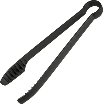 Produktbild von Fackelmann Grillzange BBQ, extra lange Küchenzange für müheloses Greifen, Zange zum Wenden von Grillgut, Barbecuezange mit Rillenprägungen, hochwertige Mehrzweckzange zum Grillen (Farbe: Schwarz)