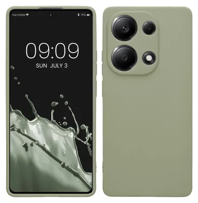 Produktbild von kwmobile Handyhülle für Xiaomi Redmi Note 13 Pro 4G Hülle - weiches Handy Silikon Case - Schutzhülle Cover - Graugrün