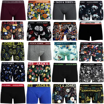 Produktbild von JACK & JONES Boxershorts 4er Pack Mix Trunks Boxer Short Unterhose , Mehrfarbig, L