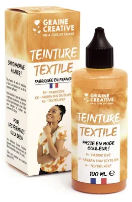 Productafbeelding van Textielverf met fijne tules, 100 ml, roestkleur - afkomstig uit Frankrijk
