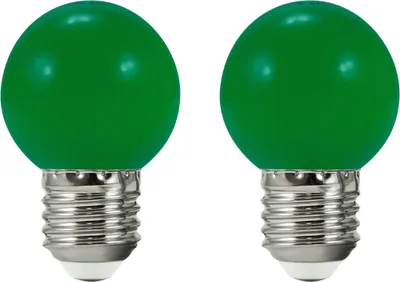 Immagine prodotto di DUOPAK Lampadine speciali 36 V G45 verdi per ghirlande da esterno (2 pezzi in confezione) PARTY 308771 Polux