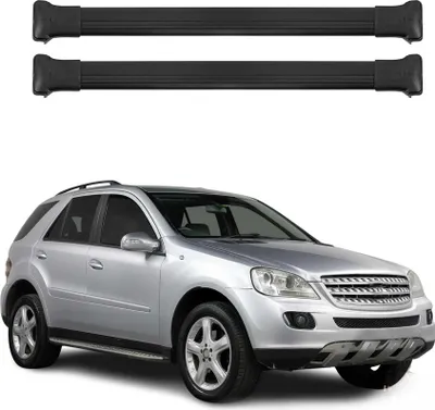 Image de OMAC Barres de toit en aluminium pour Mercedes Classe M W164 2006-2011 Noir 2x