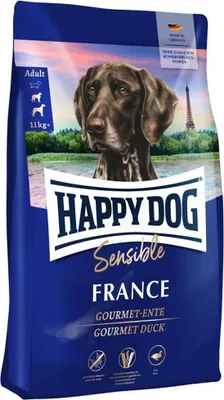 Produktbild von Happy Dog Sensible Ente Trockenfutter Hund, getreidefreies Hundefutter