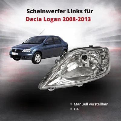 Obrázok produktu pre Predný svetlomet vľavo pre Dacia Logan 2008–2013 | ručne nastaviteľný | OEM 8200744753