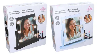 Produktbild von Edco Make-up Spiegel mit LED-Beleuchtung und 180 Grad Drehfunktion