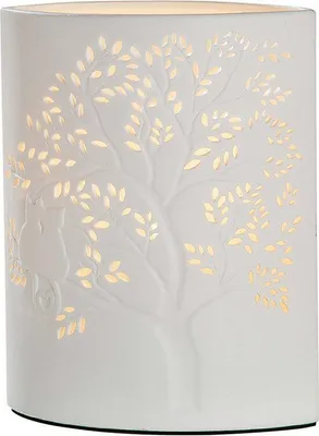 Produktbild von Gilde Lampe Ellipse Baum mit Katzeweiß, E14 max. 40 Watt Länge 9,0 cm Breite 18,0 cm Höhe 28,0 cm 32826