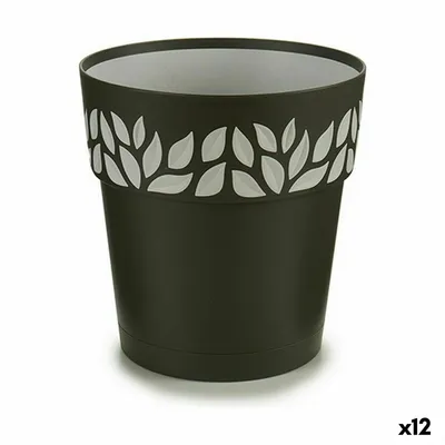 Produktbild von Selbstbewässernder Blumentopf Stefanplast Cloe Anthrazit Kunststoff 19 x 19 x 19 cm (12 Stück)