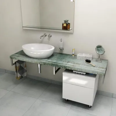 Immagine prodotto di Sapho AVICE piano lavabo 120x50 cm, spessore 5 cm, acquamarina
