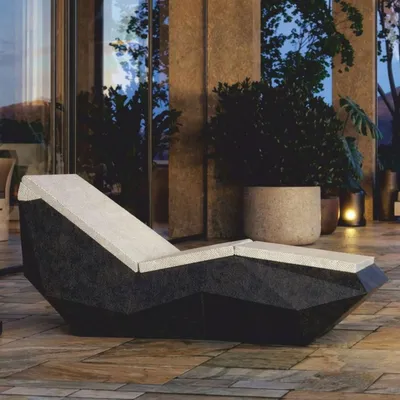 Produktbild von Casa Padrino Luxus Gartenliege Matt Schwarz / Creme 192 cm - Hotel & Garten Möbel