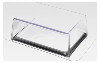Produktbild von Edelstahl Butterdose mit transparentem Deckel – geeignet für Kühlschranktüren