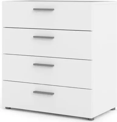 Obrázek produktu pro TYHJA Komoda se 4 zásuvkami - bílá - š 70 x h 40 x v 75 cm