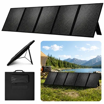 Produktbild von 300W Solarpanel Faltbar Tragbar Solarmodul Wohnmobil für Tragbare Powerstations Camping Batterie DE