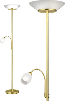 Produktbild von Stehleuchte, Metall, Glas, weiß, Flexoarm, H 180 cm