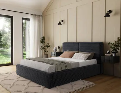 Obrázok produktu pre Manželská čalúnená posteľ 160x200 PENVIRO 1 - antracitová