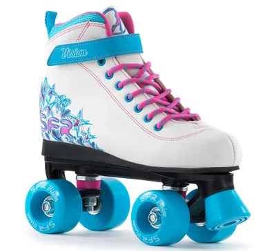 Produktbild von SFR Vision II Kinder Rollschuhe - Weiß / Blau - UK:3J EU:35.5 US:M4L5