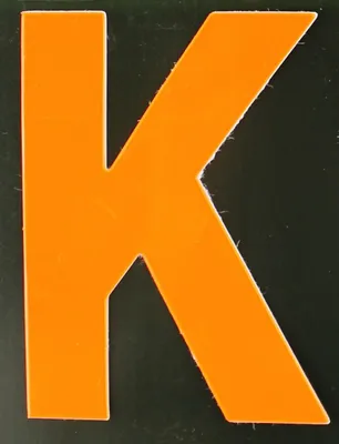 Produktbild von Conacord Reflektierender Klebebuchstabe K orange 80 mm