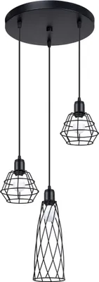 Produktbild von Pendelleuchten SUBA 3P schwarz 3xE14 10W Stahl 120x38x38cm Sollux Lighting