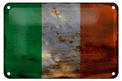 Produktbild von Blechschild Flagge Irland 18x12cm Flag of Ireland Rost Dekoration