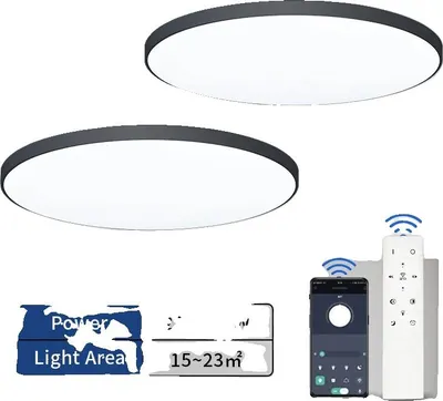 Obrázek produktu pro Stropní světlo, inteligentní ovládání, stmívatelné, 2ks-50W