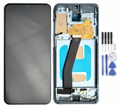 Obrázok produktu pre Pre Samsung Galaxy S20 Displej Full TFT LCD s rámom náhradný diel modrý