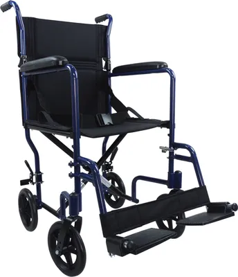 Productafbeelding van Aidapt Transportrolstoel Aluminium - Blauw