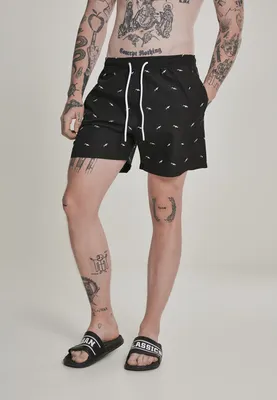 Image de Urban Classics Maillot de bain Embroidery Swim Shorts Shark/Black/White-4XL