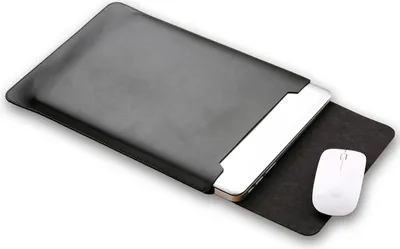 Obrázek produktu pro Kožené tenké pouzdro na notebook z mikrovlákna kompatibilní s Macbookem Air a Macbookem Pro & Pro Retina 13,3" / černé