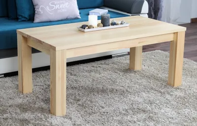 Produktbild von Clubtisch Couchtisch Wohnzimmertisch Kiefer Massivholz Natur 50x120x60 cm