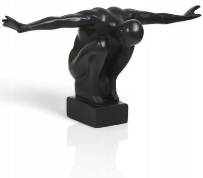Immagine prodotto di Statua decorativa, scultura nera, 20,0 cm – Scultura per soggiorno, scaffale e ufficio – EstiloHome
