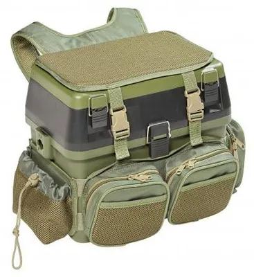 Produktbild von Premium Rucksackbox 40x29x32 cm, Sitz- und Zubehör-Box mit Rucksacksystem, gepolsterter Sitzfläche
