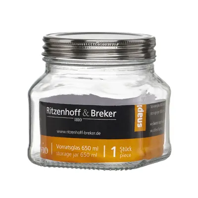 Produktbild von #4xRitzenhoff & Breker Vorratsglas "VIO", eckig, 0,65 l