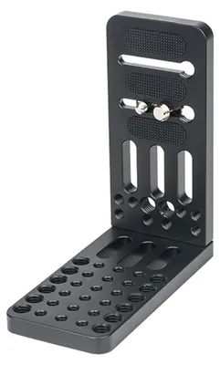 Immagine prodotto di Piastra a L per fotocamera con fori filettati da 1/4" e 3/8", montaggio a slitta per stabilizzatore cardanico da treppiede per fotocamere DSLR