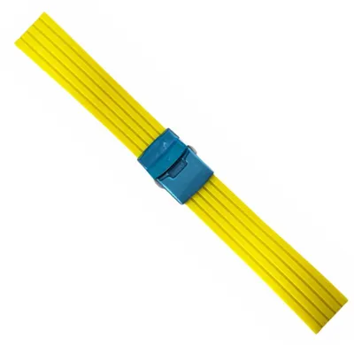 Image de Bracelet en Silicone Jaune Buzzufy avec Boucle en Acier 20mm