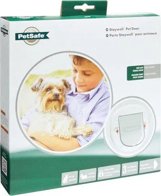 Produktbild von Famanu Katzenklappe mit vier Schließoptionen - für große Katzen und kleine Hunde