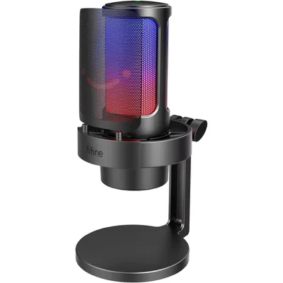 Produktbild von FIFINE Microphone USB set Podcast Studio PC Kondensator Gaming RGB-Steuerung, Stummschalter