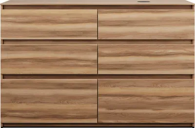 Produktbild von burgbad Lin20 Waschtischunterschrank inklusive Konsolenplatte, Beckenausschnitt rechts, 6 Auszüge, 1402x487x900mm, SGIG140RF5357