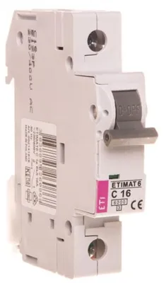 Immagine prodotto di ETI | Interruttore Automatico ETIMAT 6 - 1P C16 - 230V - 6kA - IP20 - Protezione Affidabile - Installazione Facile